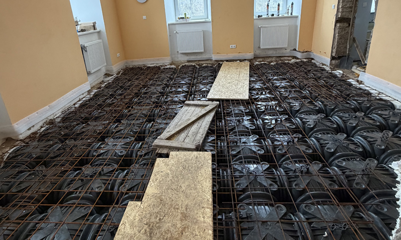 Řešení vlhkosti podlah pomocí systému Iglú