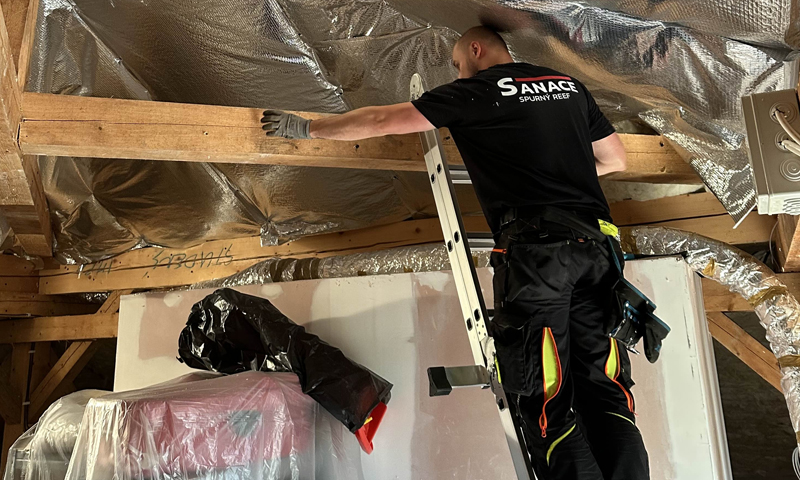 Likvidace červotoče v podkroví rodinného domu