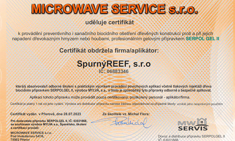 Cerfitikace SERPOLGELL